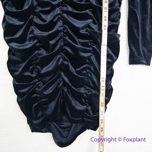 Eloquii Plus Size Black Bustier Sweetheart Neckline Velvet Mini Dress,size 16 - Picture 13 of 16